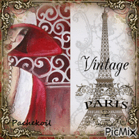 Vintage Paris animowany gif
