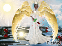 Solaria - sunangel in high level and Angel of God animerad GIF