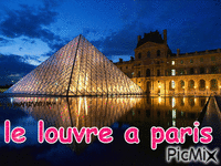 le louvre a paris - 免费动画 GIF