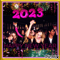 PARTY INTO THE NEW  YEAR animált GIF