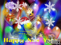 Happy New Year~~ - Бесплатный анимированный гифка