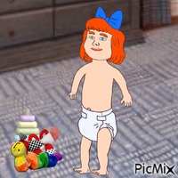 Baby and toys GIF animado