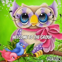 welcome owl - Animovaný GIF zadarmo