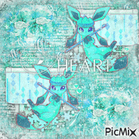 Glaceon in Turquoise GIF animé