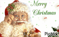 santa with candle Animiertes GIF
