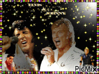 Elvis Presley et Johnny Holliday анимиран GIF