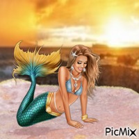 Mermaid geanimeerde GIF