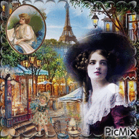 vintage à paris - Besplatni animirani GIF