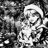 Vorschau auf Weihnachten – Schwarzweiß - Ingyenes animált GIF