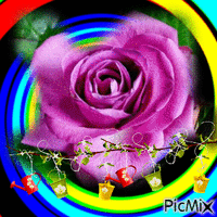 Fleurs violette - Gratis animerad GIF