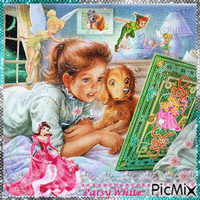 Reading fairy tales 2 - Nemokamas animacinis gif