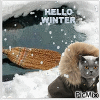Hello Winter - GIF animado grátis