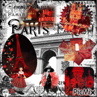 Paris en rouge, noir et blanc