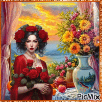 Les roses rouges - Free animated GIF