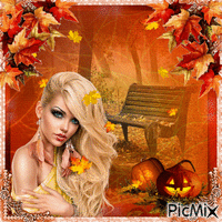 Lady Autumn - Besplatni animirani GIF