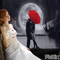 Lembranças Rain couple animovaný GIF