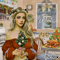 A Christmas kitchen-contest - Bezmaksas animēts GIF