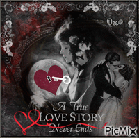 A true love story never ends - GIF animé gratuit