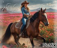 Western girl - GIF animé gratuit