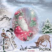 Santa Claus Christmas - Laurachan GIF animado