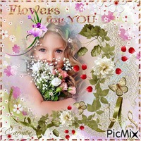 Flowers for You - GIF animé gratuit