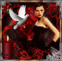 concorso "Femme gothique et colombe blanche" - Δωρεάν κινούμενο GIF
