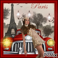 Bonjour Paris - GIF animado grátis