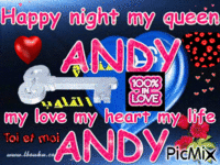 GOODNIGHT MY QUEEN ANDY - GIF animate gratis