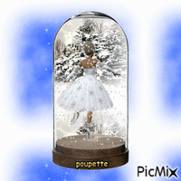 danseuse dans la neige - Бесплатный анимированный гифка