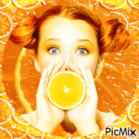 Orange portrait - GIF animado gratis