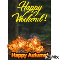 Happy Autumn Weekend GIF animado
