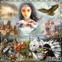 Amérindiens et Animal totem - GIF เคลื่อนไหวฟรี