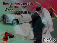 Bonne anniversaire de mariage Jess. animovaný GIF
