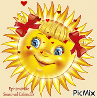 Soleil Bonjour Sun Hi - GIF animado gratis