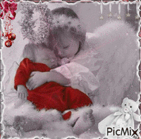 Angel cuidando al Bebe!! GIF animé