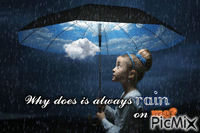 Why does it always rain on me? - Бесплатни анимирани ГИФ