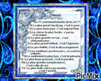 les 11 commandements de la vie κινούμενο GIF