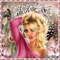 Fantasy portrait of a blonde... - GIF animado grátis