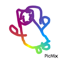 Un bonhomme multicolore (13) - GIF animado grátis