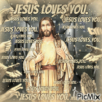jesus loves you. - GIF animado gratis