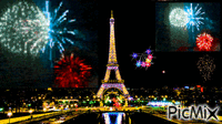 Paris 2 (La tour Eiffel 14 juillet ) 2015 animerad GIF