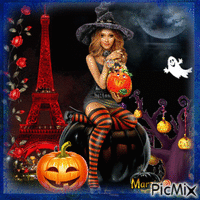 Halloween a Parigi - GIF animé gratuit