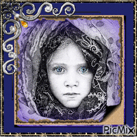 Child in Violett - Gratis animeret GIF