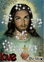 Jésus Roi d'Amour animovaný GIF