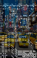 огни ночного города animovaný GIF
