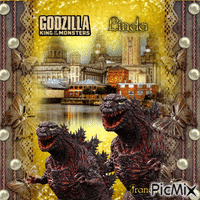 Godzilla pour toi Linda 💖💖💖 κινούμενο GIF