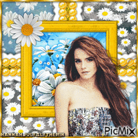 #Emma Watson & Daisies# - 免费动画 GIF