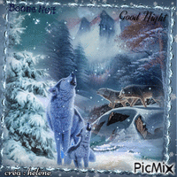 Loups en hiver - Animovaný GIF zadarmo