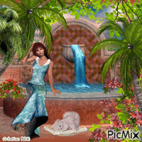 La fontaine par BBM GIF animé