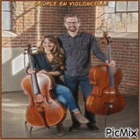 Concours : Couple en violoncelle - GIF animé gratuit